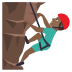 🧗🏾‍♂️ man climbing: medium-dark skin tone display on JoyPixels